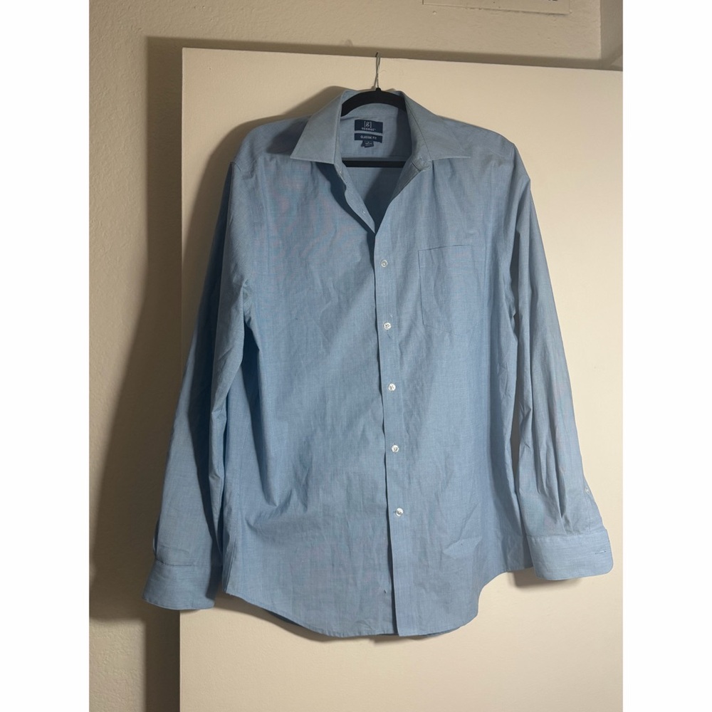 George Men's Sky Blue Dress Shirt